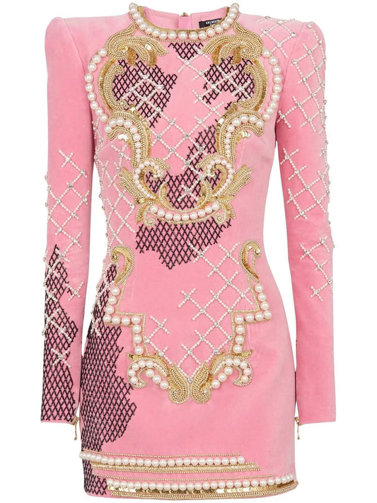 Embroidered Mini Dress