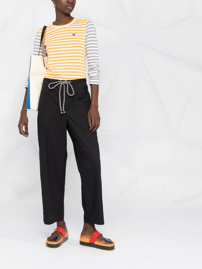 Logo-Patch Striped T-Shirt