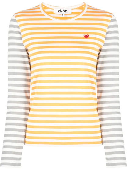 Logo-Patch Striped T-Shirt