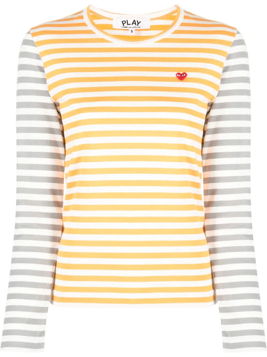 Logo-Patch Striped T-Shirt