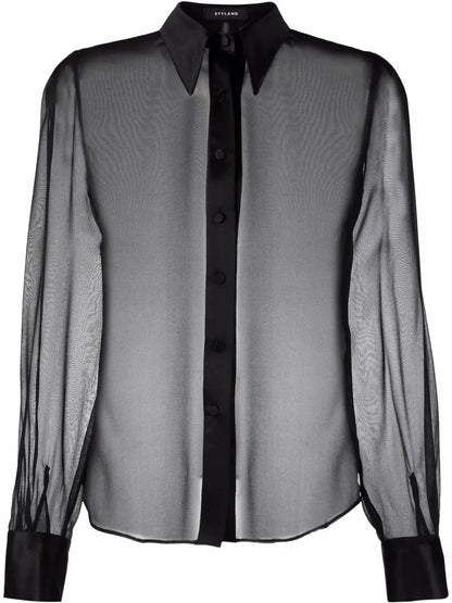 Sheer Long-Sleeve Shirt
