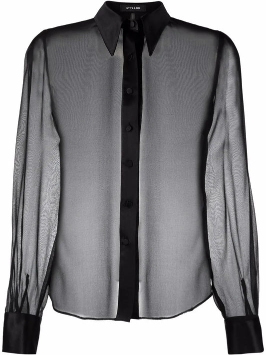 Sheer Long-Sleeve Shirt