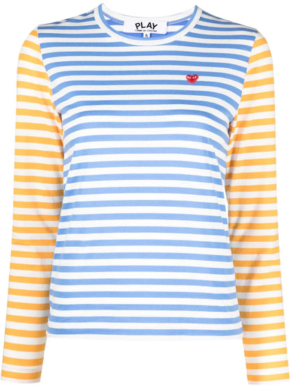 Logo-Patch Striped T-Shirt