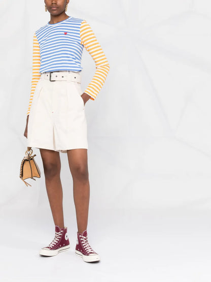 Logo-Patch Striped T-Shirt