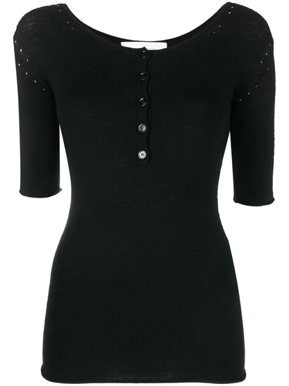 Knitted Henley Shirt