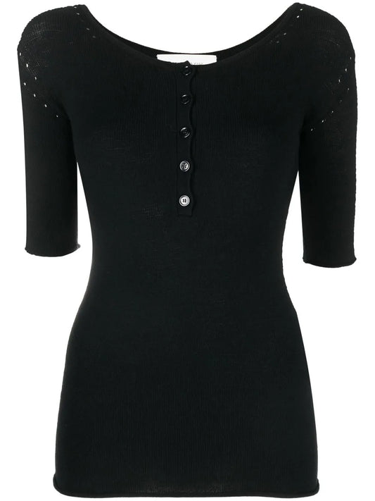 Knitted Henley Shirt