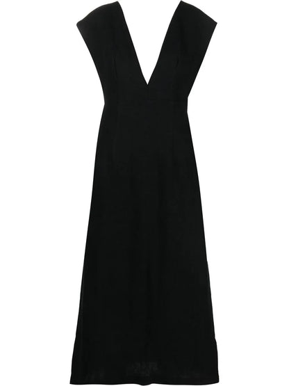 Origami Linen Midi Dress