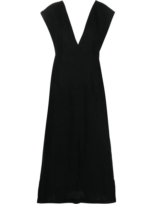Origami Linen Midi Dress
