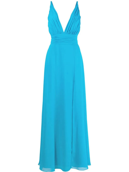 V-Neck Sleeveless Gown