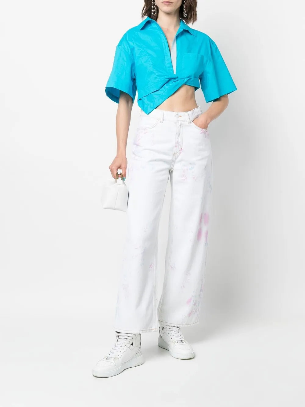 Wide-Leg Tie Dye Trousers