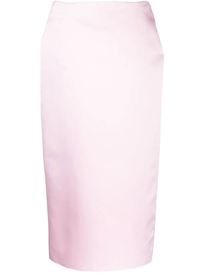 Rear Slit High-Waisted Skirt