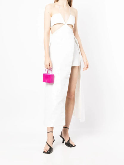 Open Cut Sequin Dress