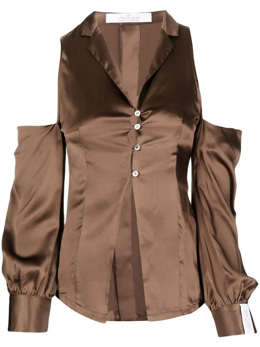 Cut Out Shoulder Blouse
