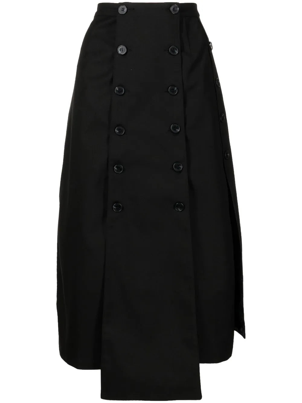 Button Detail Panelled Skirt