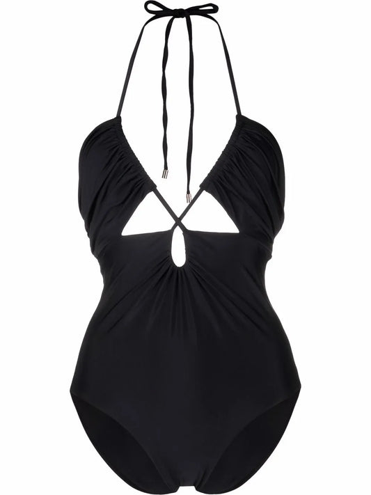Halterneck Cut-Out Swimsuit