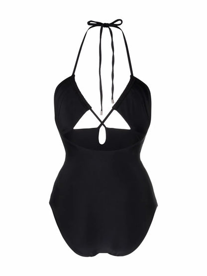 Halterneck Cut-Out Swimsuit