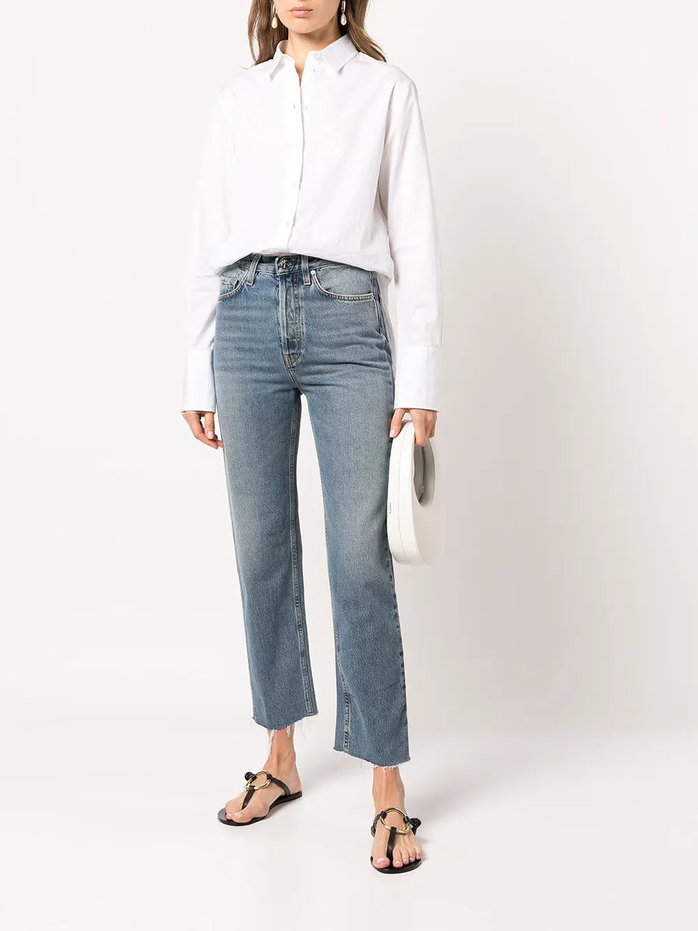 Cropped Straight-Leg Jeans