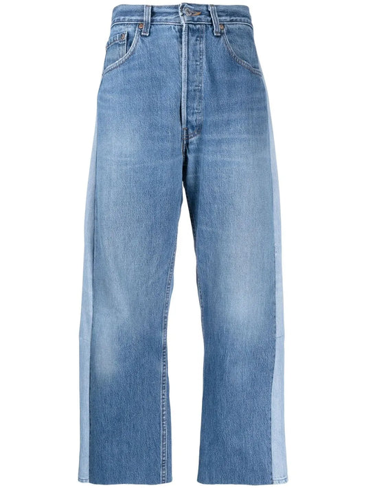 Wide-Leg Cropped Jeans