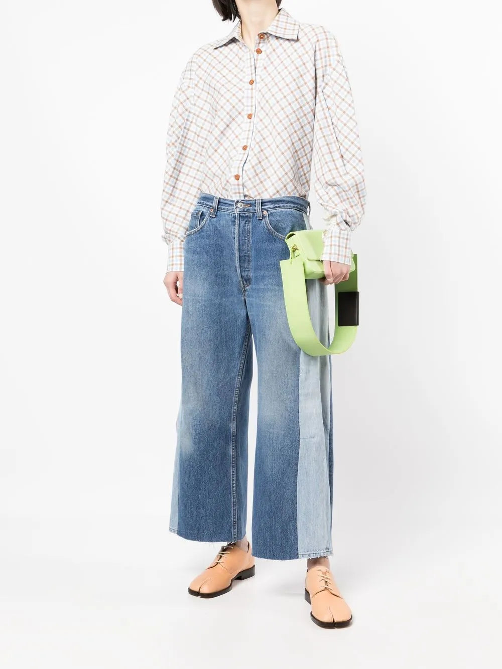 Wide-Leg Cropped Jeans