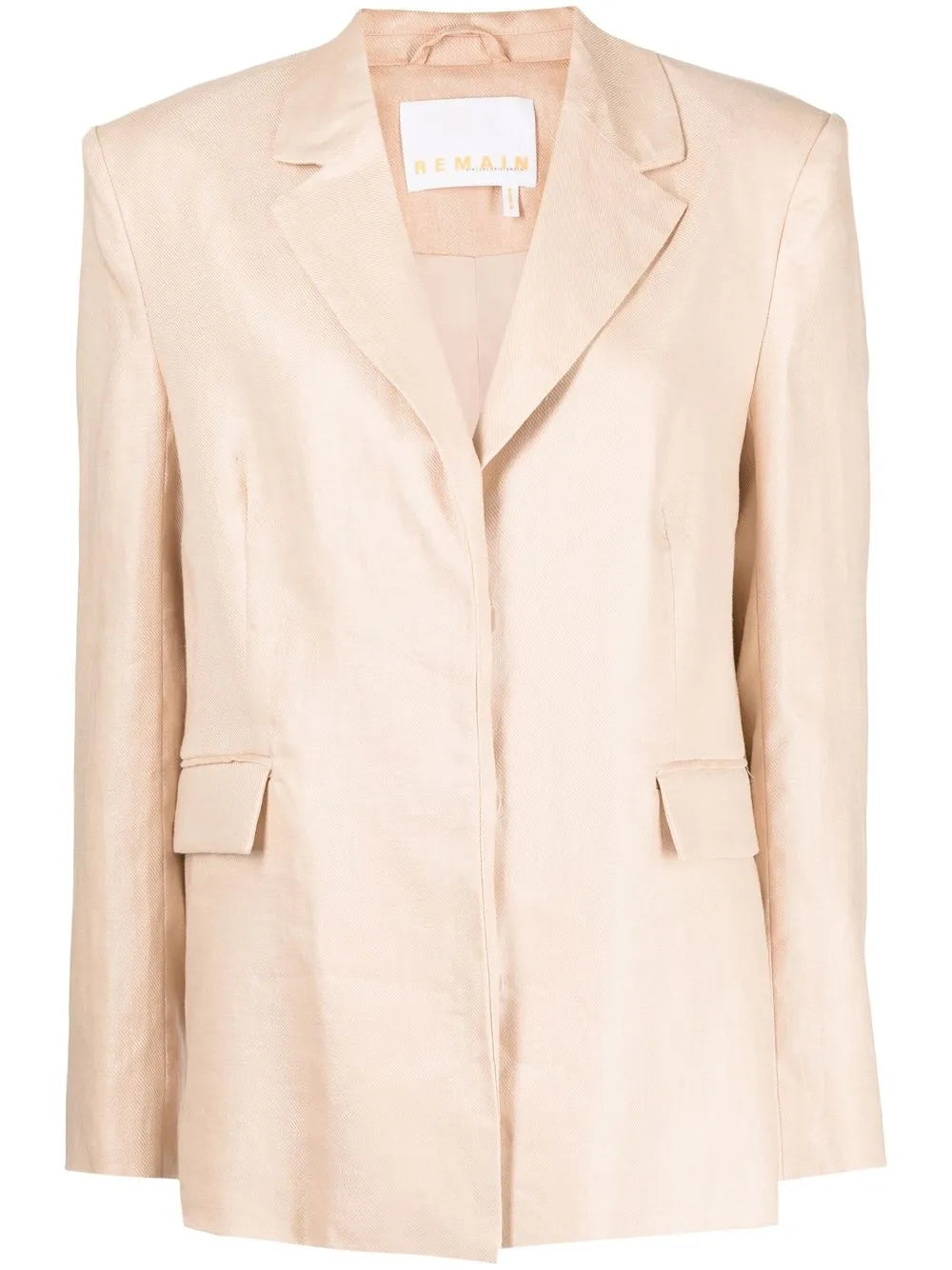 Draped Linen Blazer