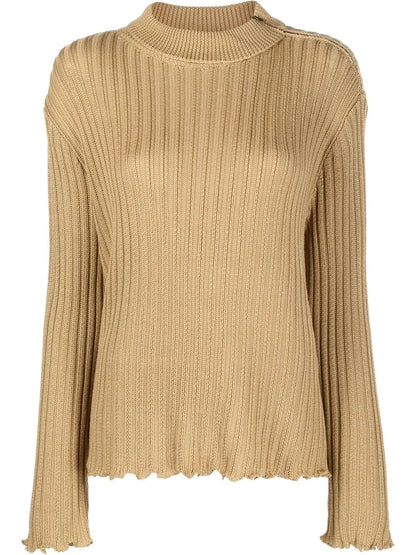 Ribbed High Neck Jumper