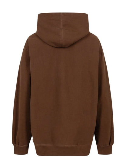 Lace-Detail Logo Hoodie
