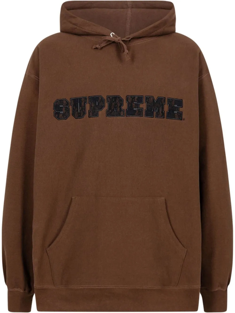 Lace-Detail Logo Hoodie