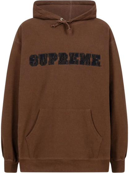 Lace-Detail Logo Hoodie