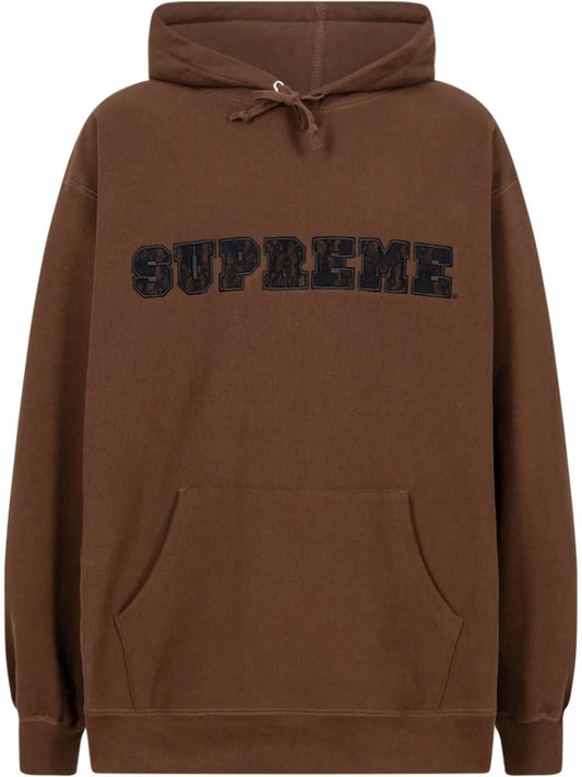 Lace-Detail Logo Hoodie