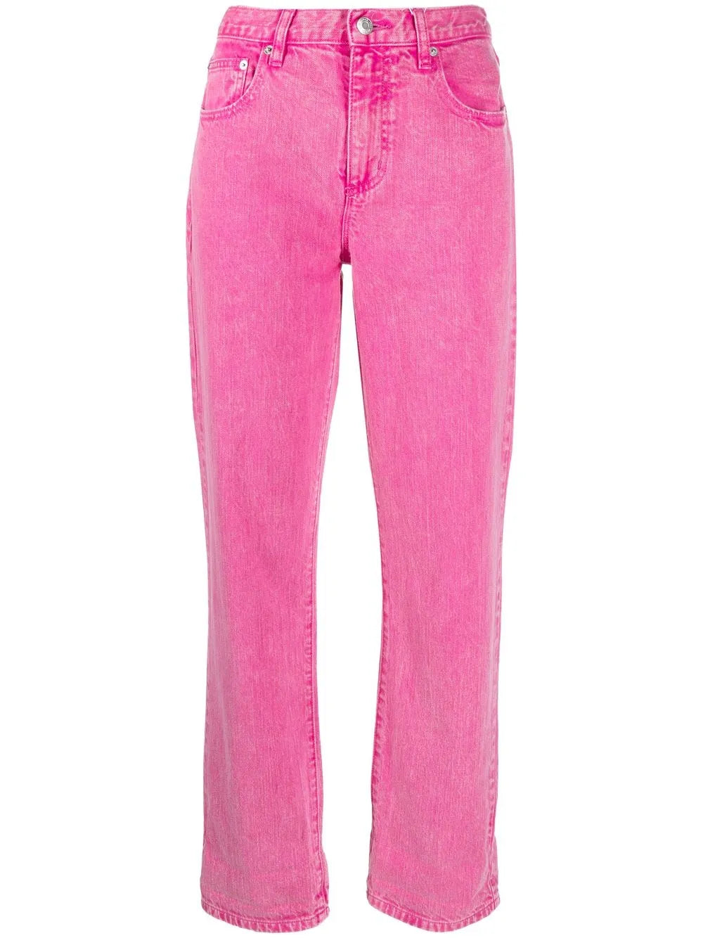 Mid-Rise Straight Jeans