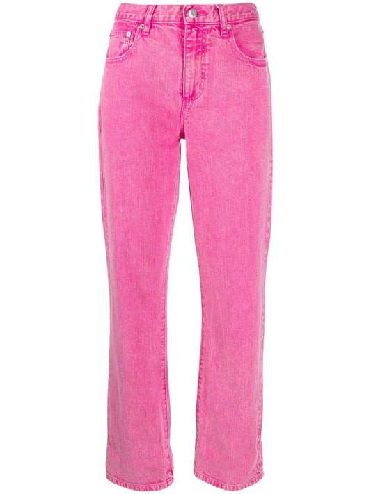 Mid-Rise Straight Jeans