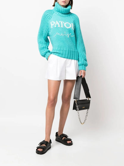 Intarsia-Knit Logo Jumper