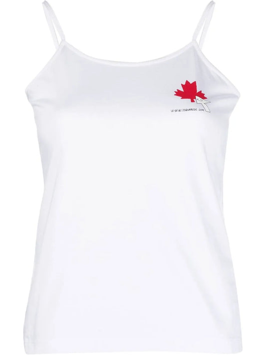 Maple Leaf Logo-Print Vest Top