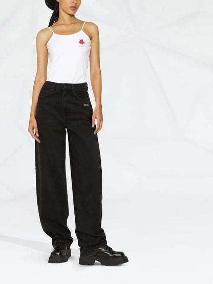 Maple Leaf Logo-Print Vest Top