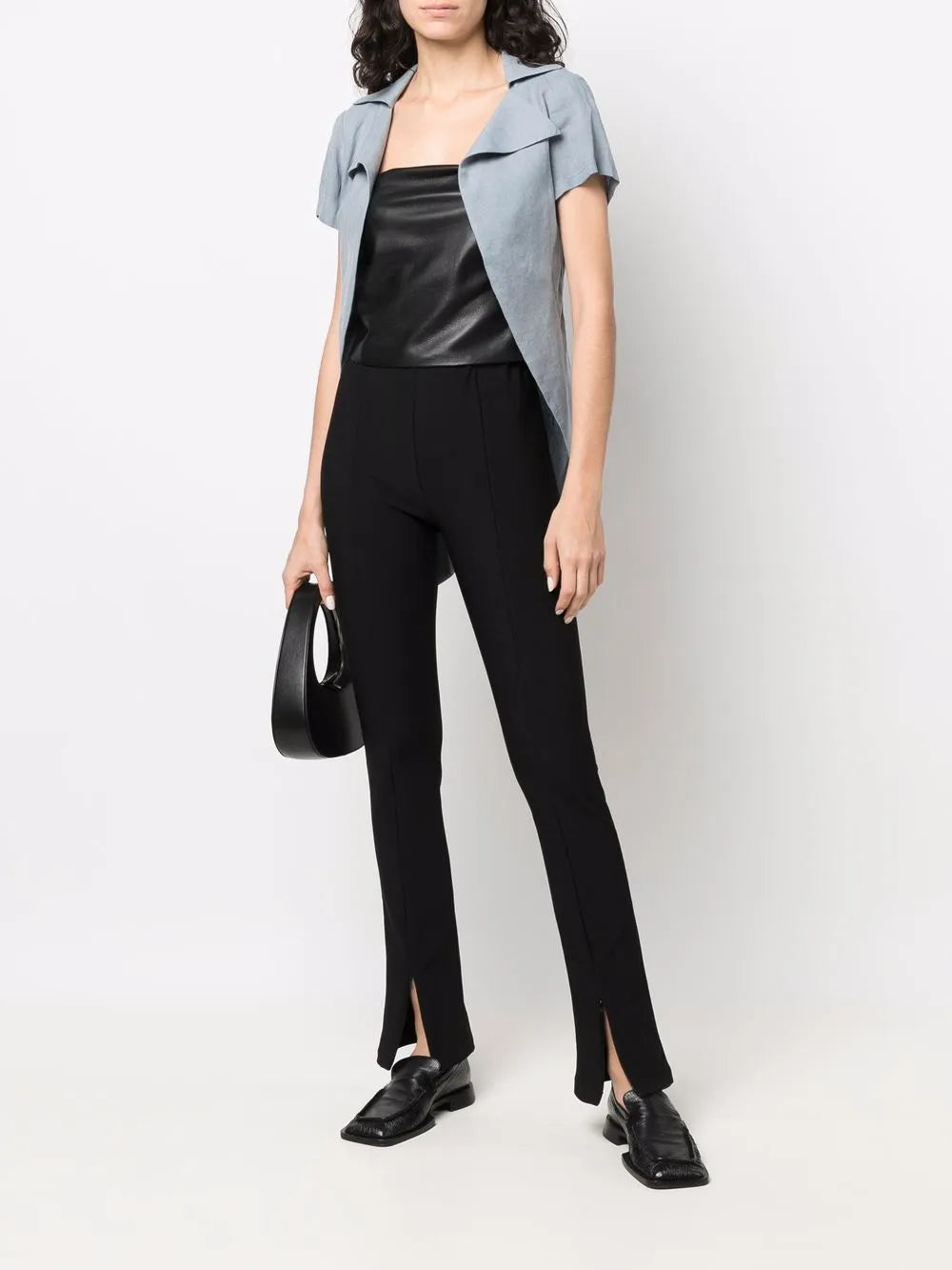Open-Front Linen Jacket