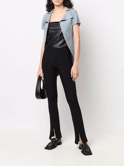 Open-Front Linen Jacket