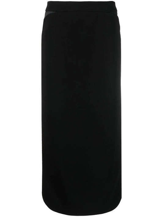 High-Waisted Panelled Midi Skirt