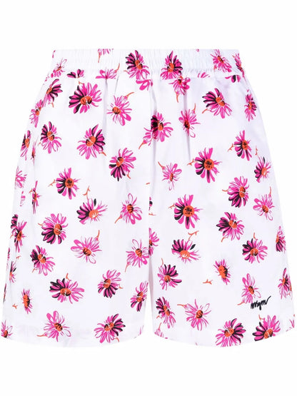 Floral-Print Cotton Shorts