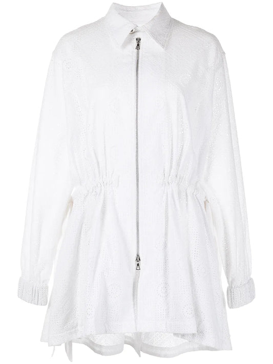 Broderie-Anglaise Zip-Up Jacket