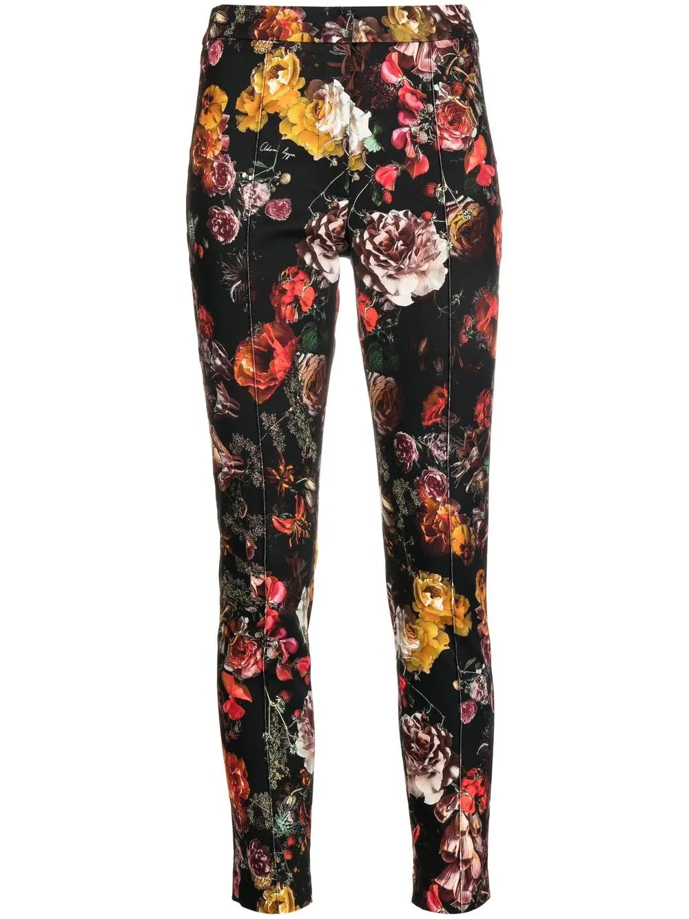 Floral-Print Cotton-Twill Trousers