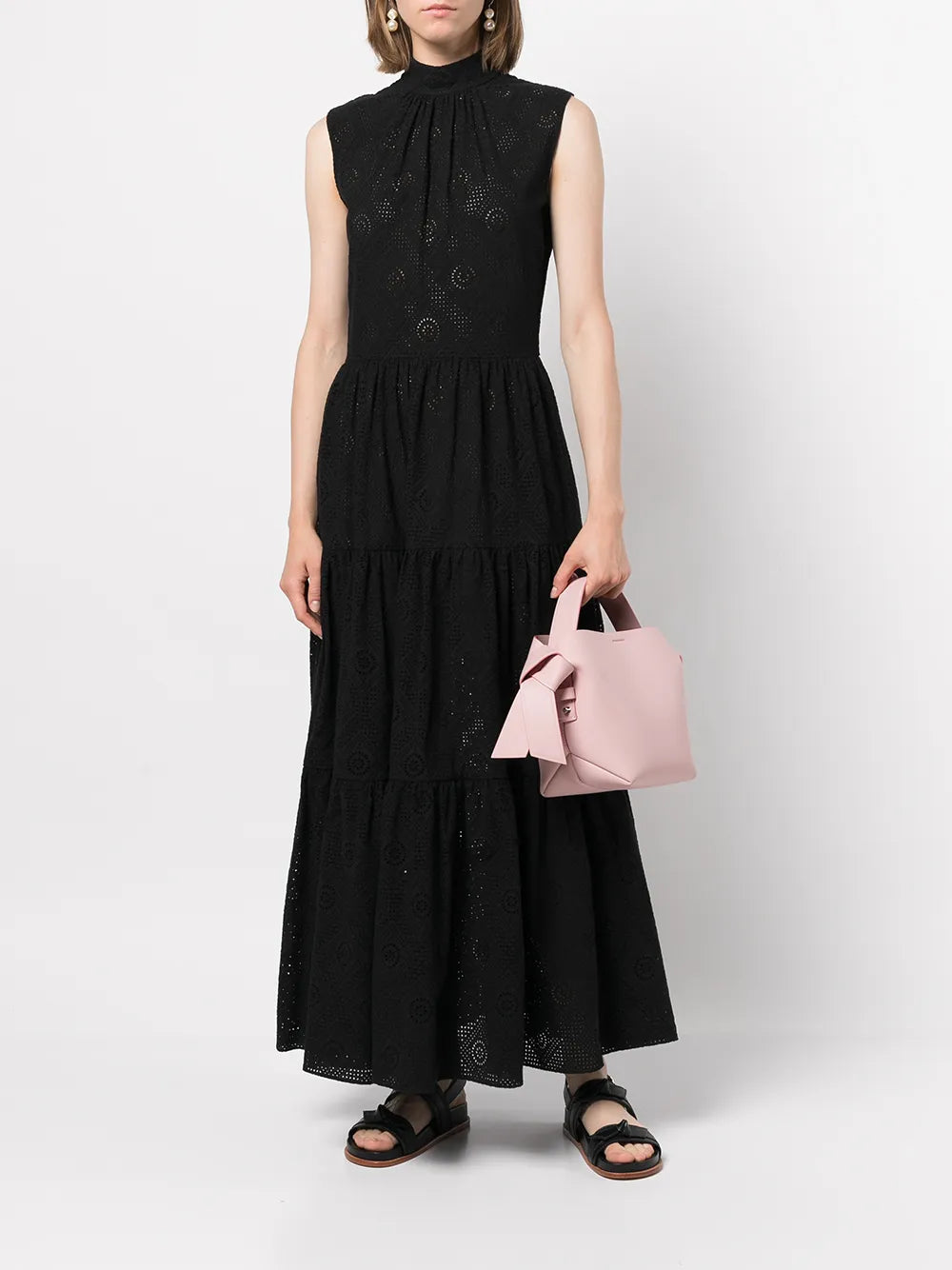 Sleeveless Broderie-Anglaise Maxi Dress