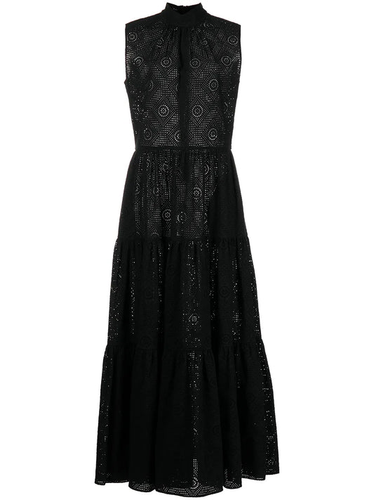 Sleeveless Broderie-Anglaise Maxi Dress