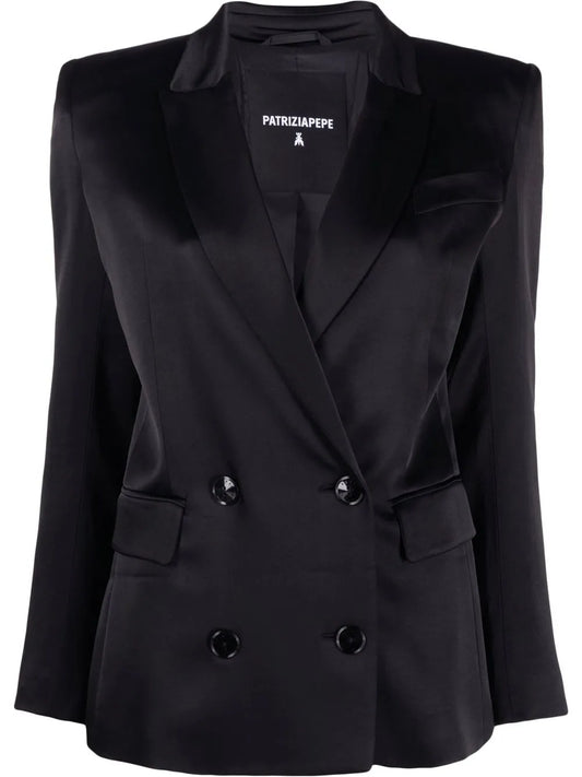 Shoulder Pads Double-Breasted Blazer