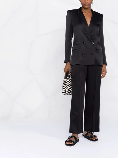 Shoulder Pads Double-Breasted Blazer