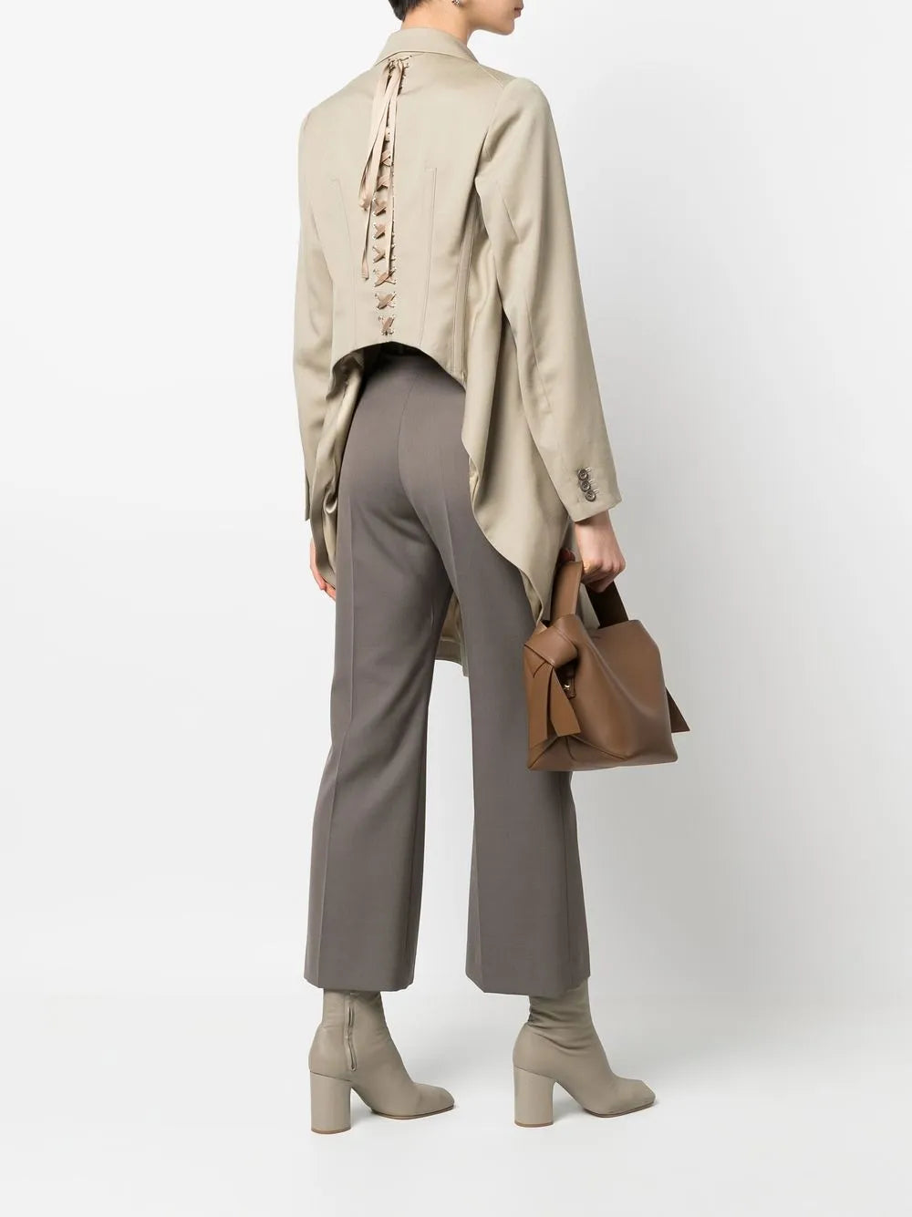 Double-Breasted High-Low Coat