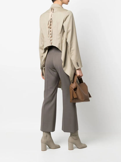 Double-Breasted High-Low Coat