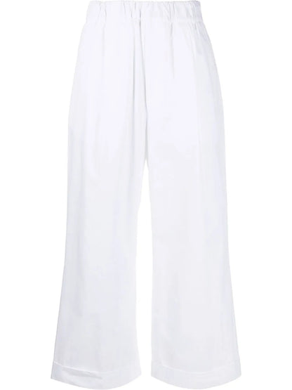 Elasticated-Waist Cotton Culottes