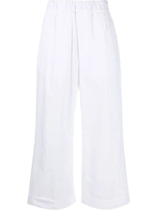 Elasticated-Waist Cotton Culottes