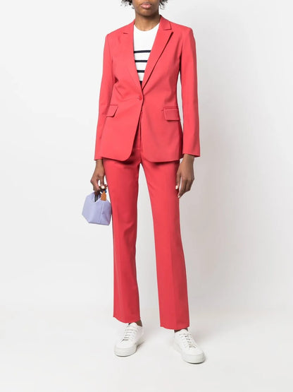 High-Waist Straight Trousers