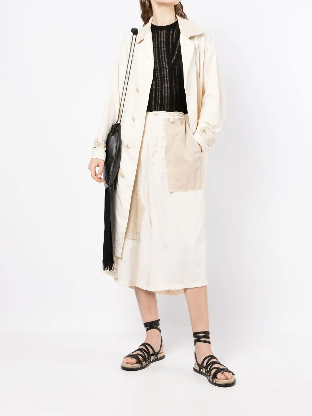 Single-Breasted Button-Up Coat